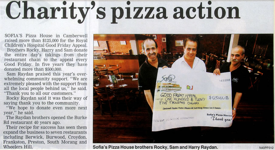 charity's pizza action story